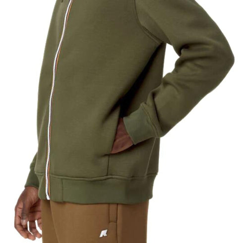 K - Way Felpa con zip Felpa Uomo Rainer Spacer Verde A24 - KWAYK2141DW - WMR - L - Francavilla Moda